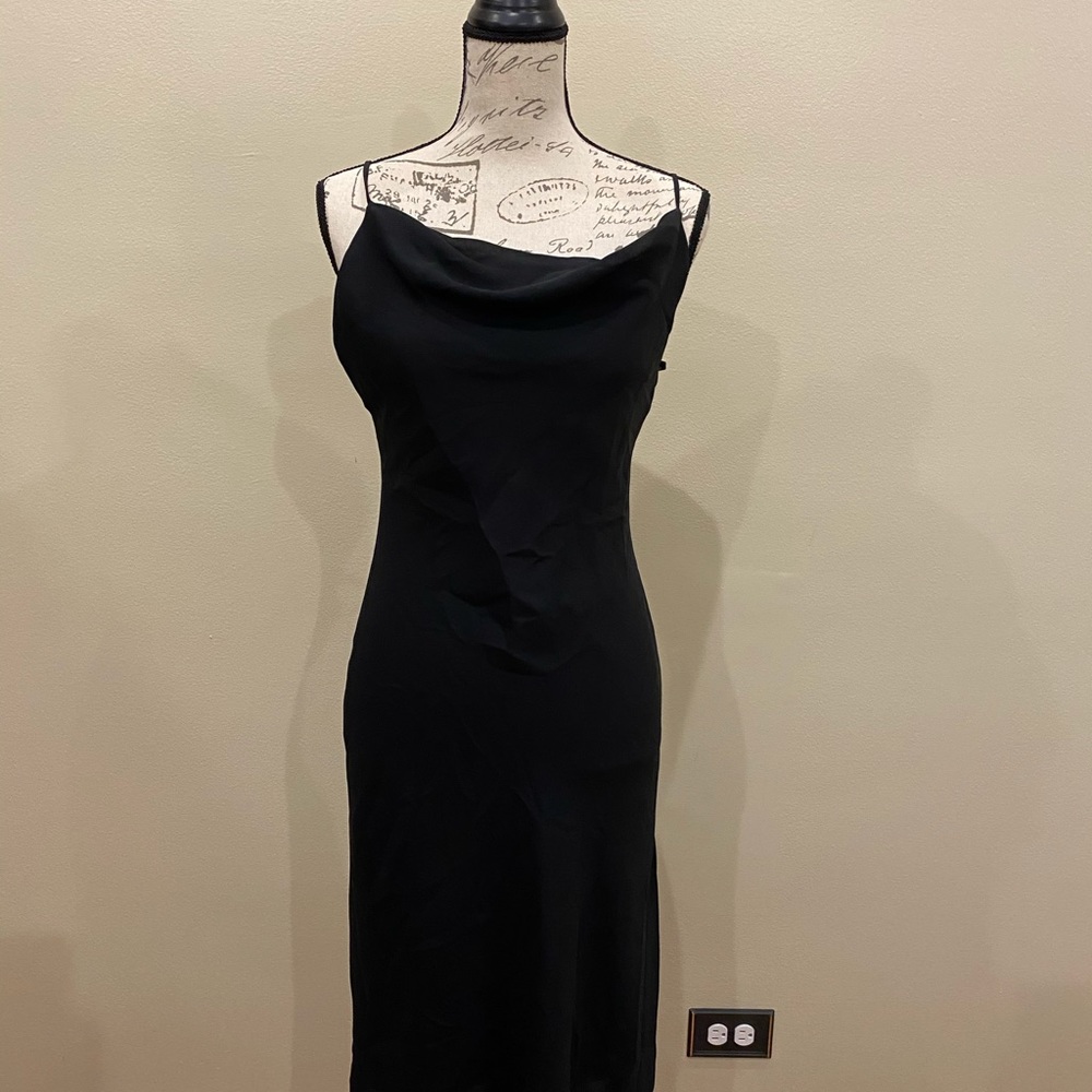 Be Smart Cocktail Cowl Neck Midi Dress Junior 3/4